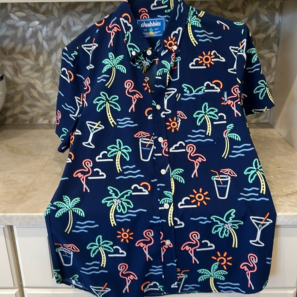 Chubbies Neon Lights Flamingo Popover